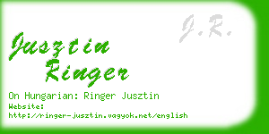 jusztin ringer business card